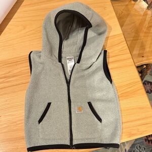 Carhartt Heather Gray Sleeveless Hoodie